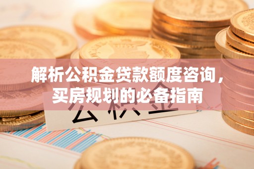 罗城解析公积金贷款额度咨询，买房规划的必备指南