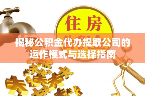罗城揭秘公积金代办提取公司的运作模式与选择指南