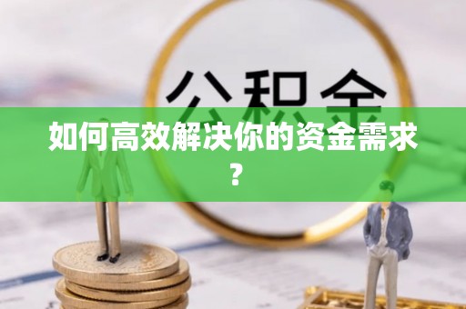 罗城如何高效解决你的资金需求？
