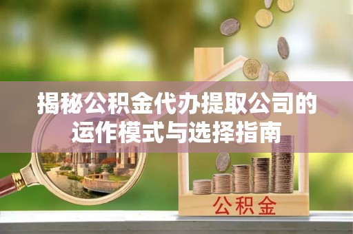 罗城揭秘公积金代办提取公司的运作模式与选择指南