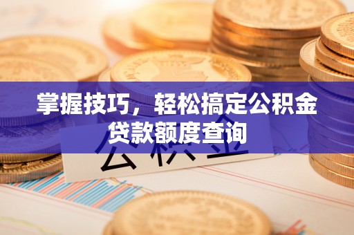 罗城掌握技巧，轻松搞定公积金贷款额度查询