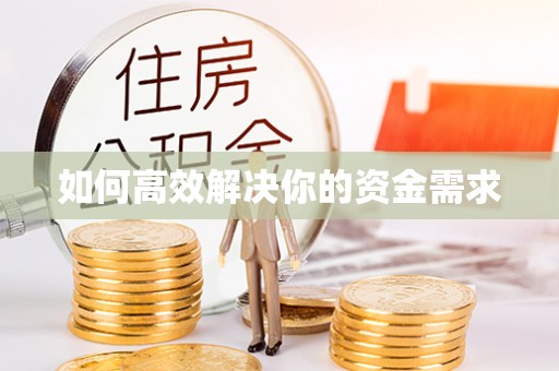 罗城如何高效解决你的资金需求