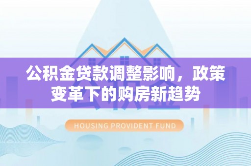 罗城公积金贷款调整影响，政策变革下的购房新趋势