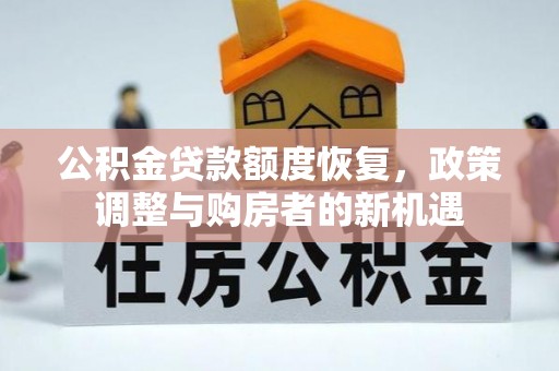 罗城公积金贷款额度恢复，政策调整与购房者的新机遇